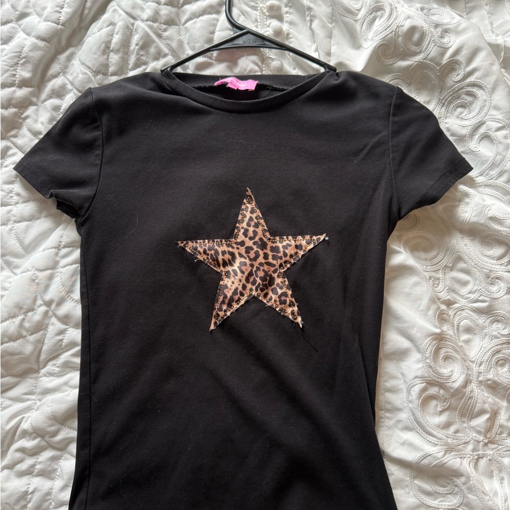 Edikted Black Top with Pink Tag